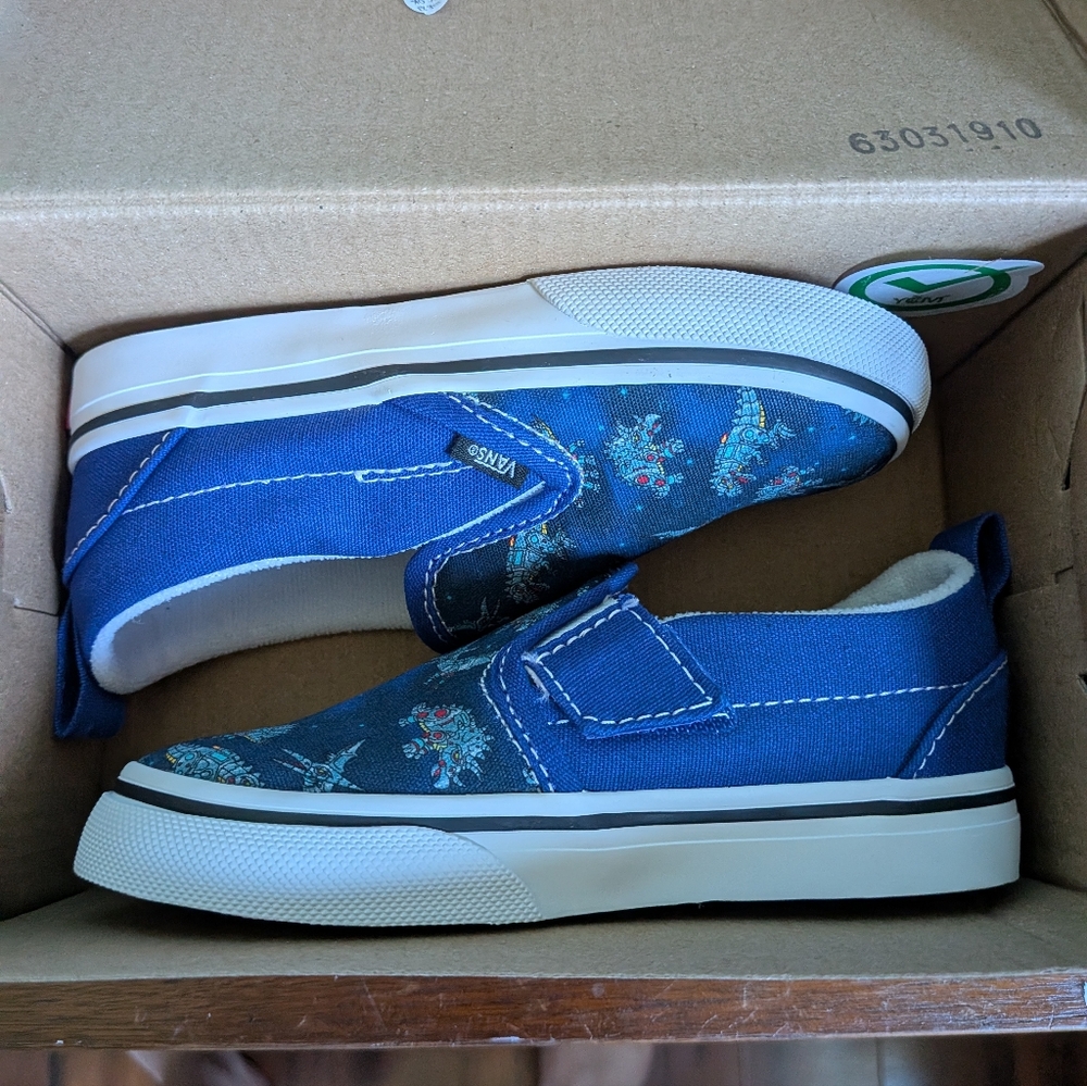 Vans Toddler 9T Blue Dinosaur Sneakers